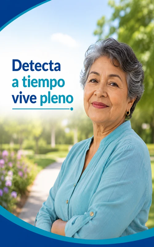 Adulta mayor feliz retinopatia