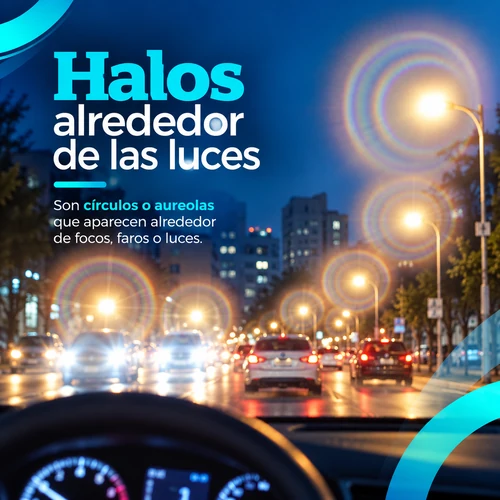 halos alrededor de las luces